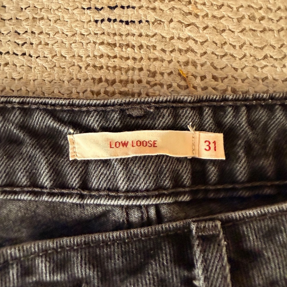 Levi's Premium Low Loose Black Jeans Sz 31 - Picture 5 of 7